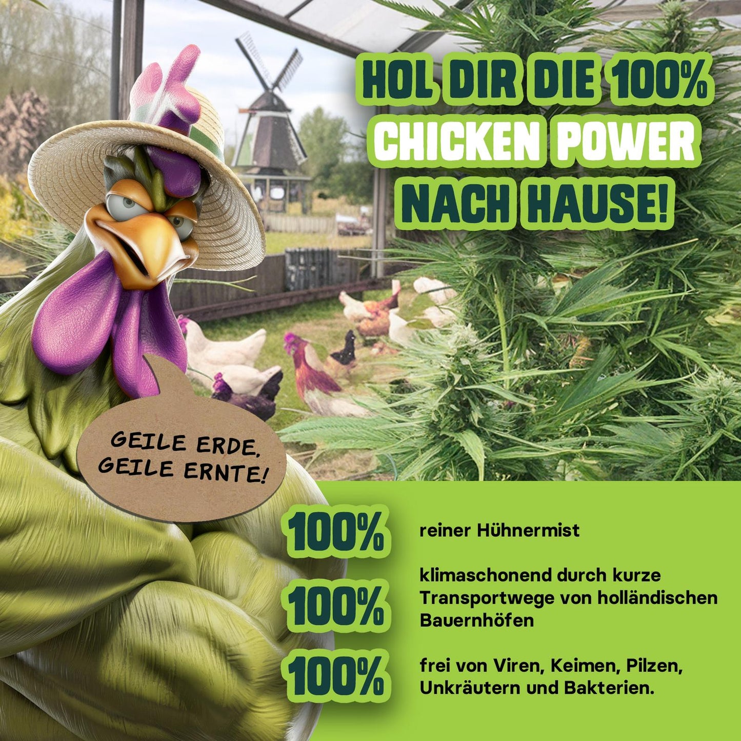 Diamond Buds® BIO All-in-One Cannabis Dünger Indoor & Outdoor – Organischer Grow & Bloom Langzeitdünger für 3–6 Cannabispflanzen, Wachstums- & Blütephase – 470g Hanfdünger mit Dosierbehälter