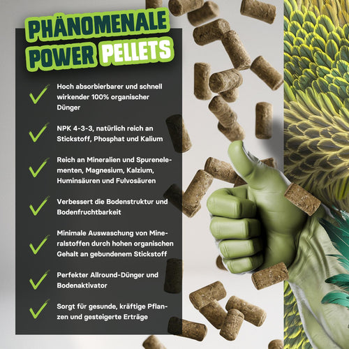 Diamond Buds® BIO All-in-One Cannabis Dünger Indoor & Outdoor – Organischer Grow & Bloom Langzeitdünger für 3–6 Cannabispflanzen, Wachstums- & Blütephase – 470g Hanfdünger mit Dosierbehälter